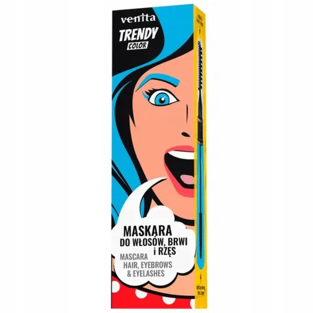 Trendy Color 3w1 Maskara Do Rzęs Brwi Włosów 35 Lazurowy Błękit