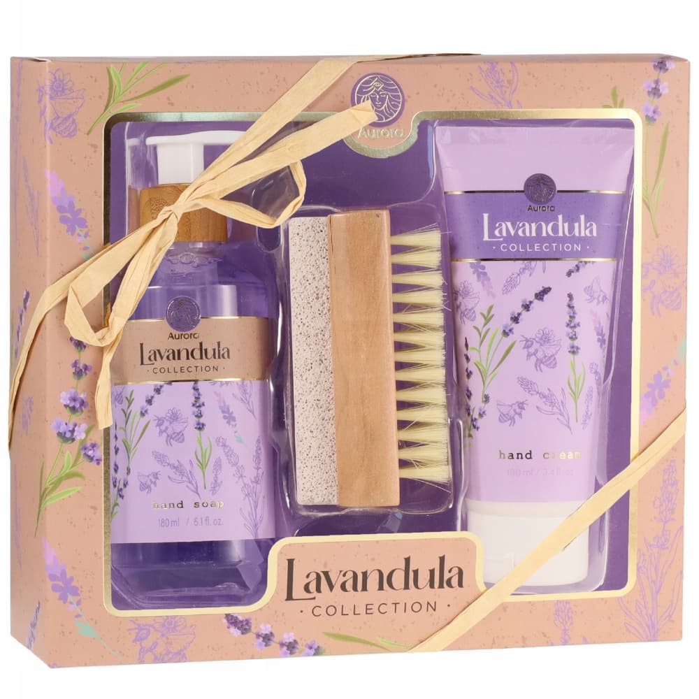Lavandula Zestaw Prezentowy Kosmetyków Dla Kobiet Do Rąk + Szczotka