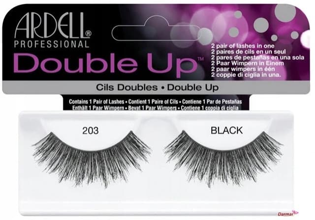 Rzęsy Czarne Na Pasku Double Up Black 203