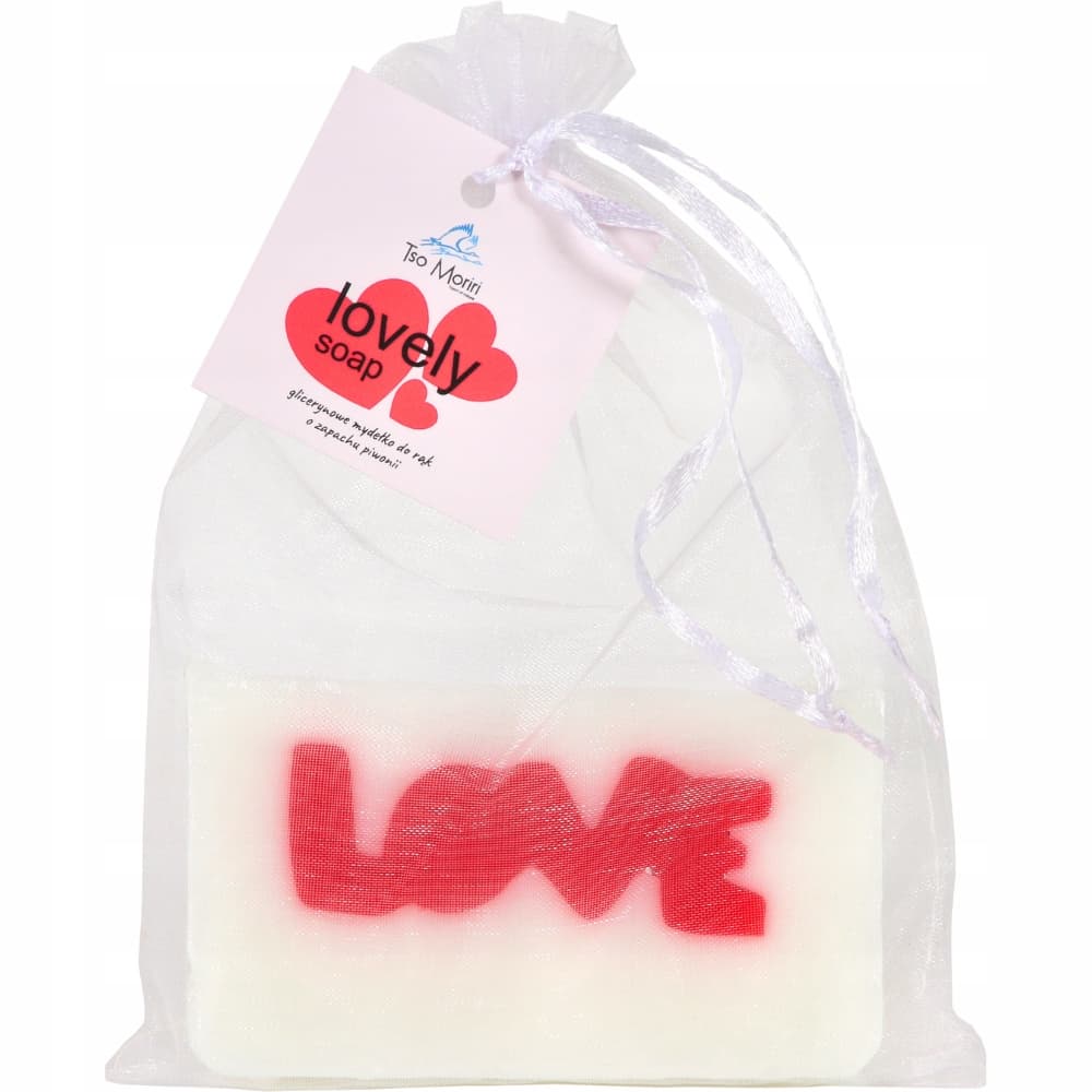 Lovely Soap Glicerynowe Mydło w Kostce Do Rąk Piwonia