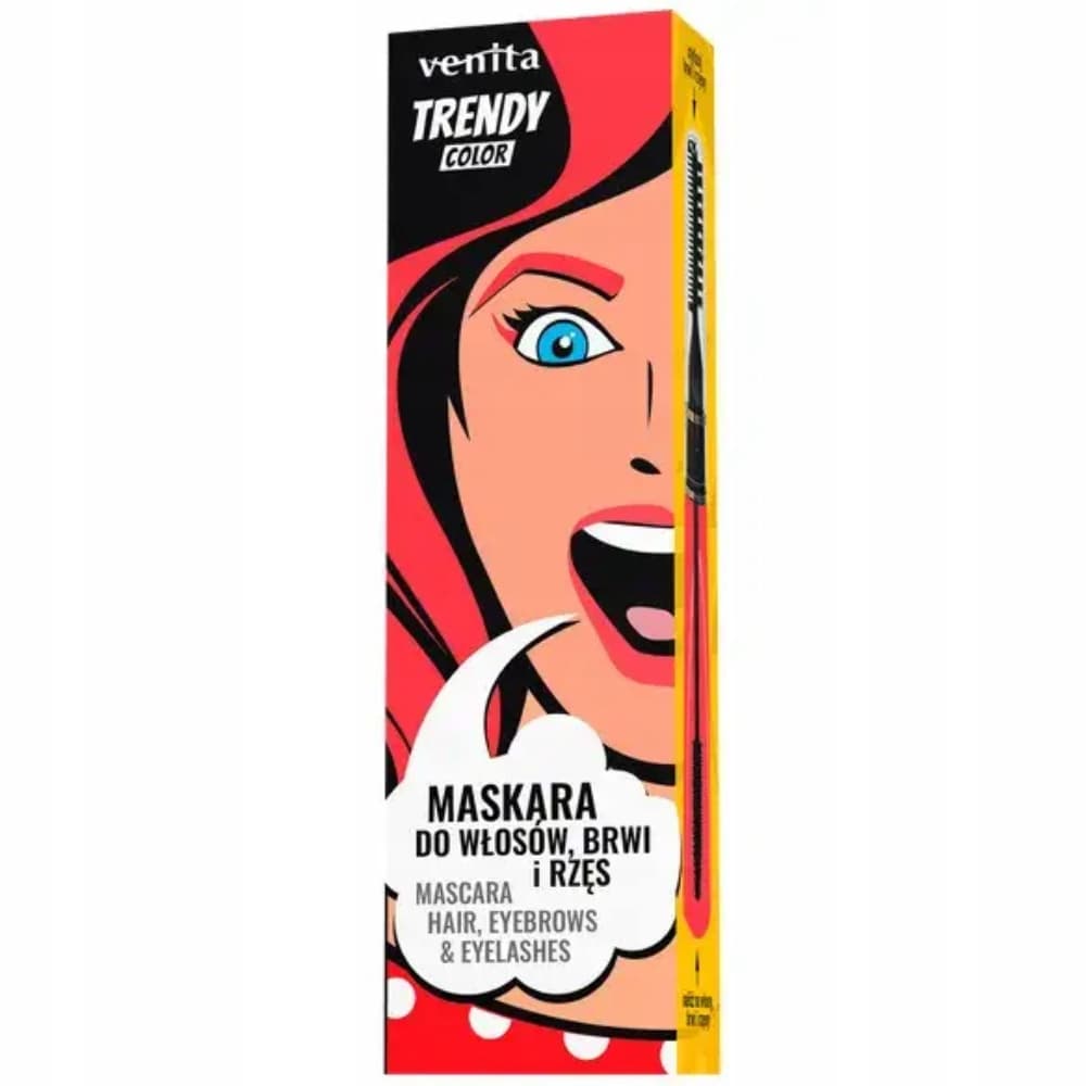 Trendy Color 3w1 Maskara Do Rzęs Brwi Włosów 34 Jasna Czerwień