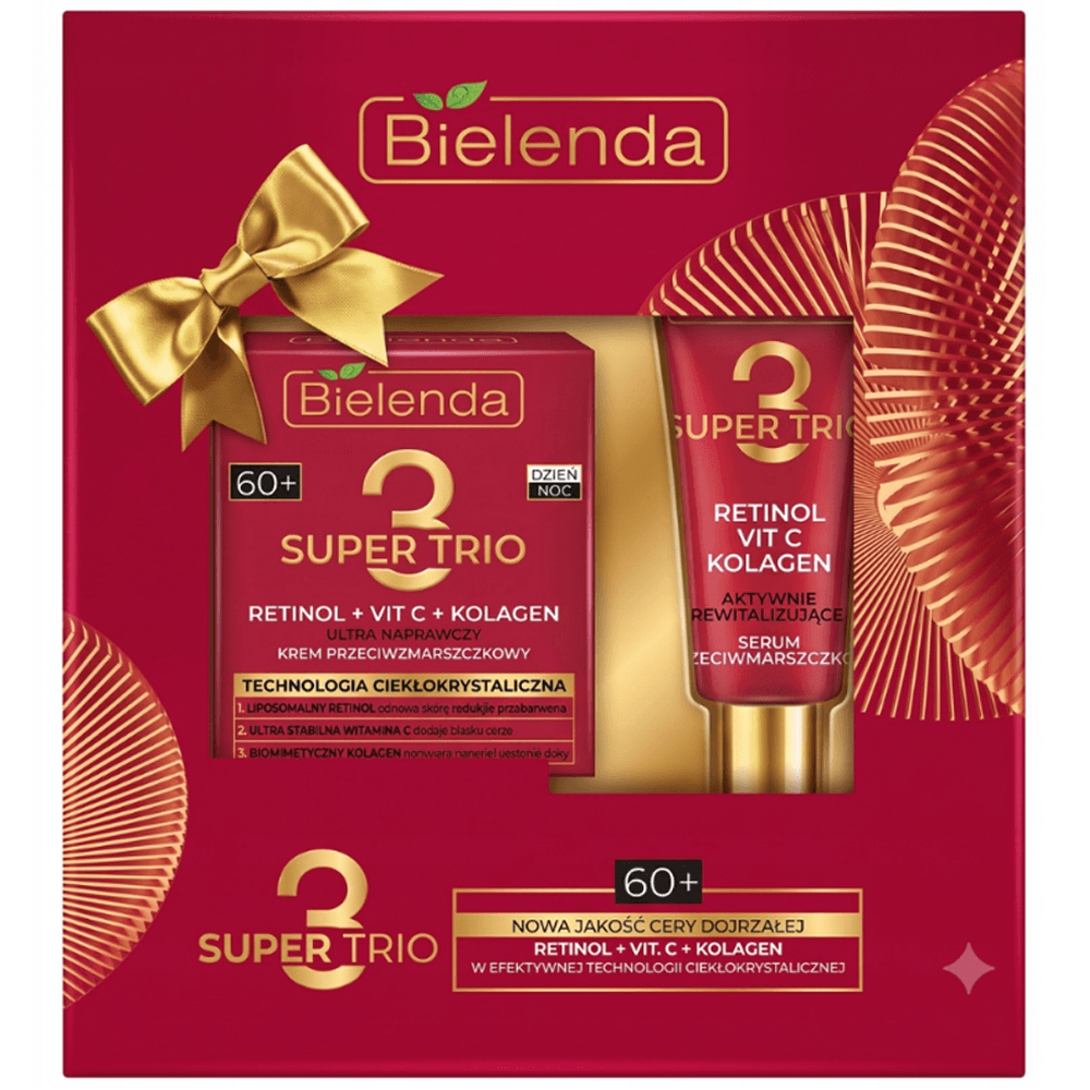 Zestaw Przeciwzmarszczkowy 60+ Krem Serum Retinol Wit C+