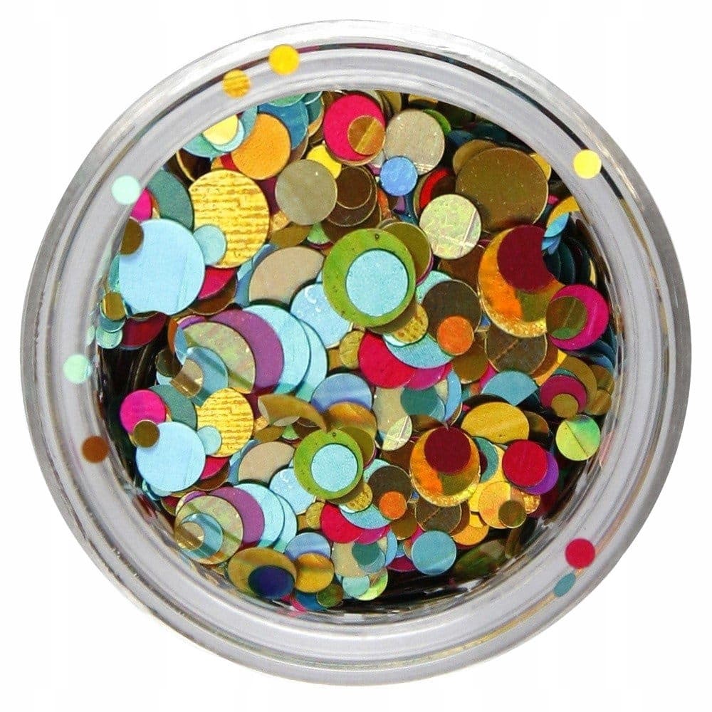 Kolorowy Pyłek Do Paznokci Hybrydowych Zdobień Confetti 2 Mix