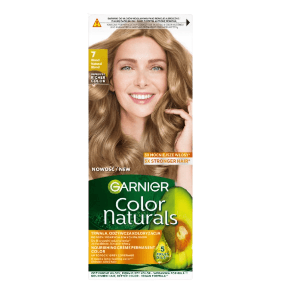 Color Naturals Creme Farba Do Włosów + Odżywka Olejki 7 Blond