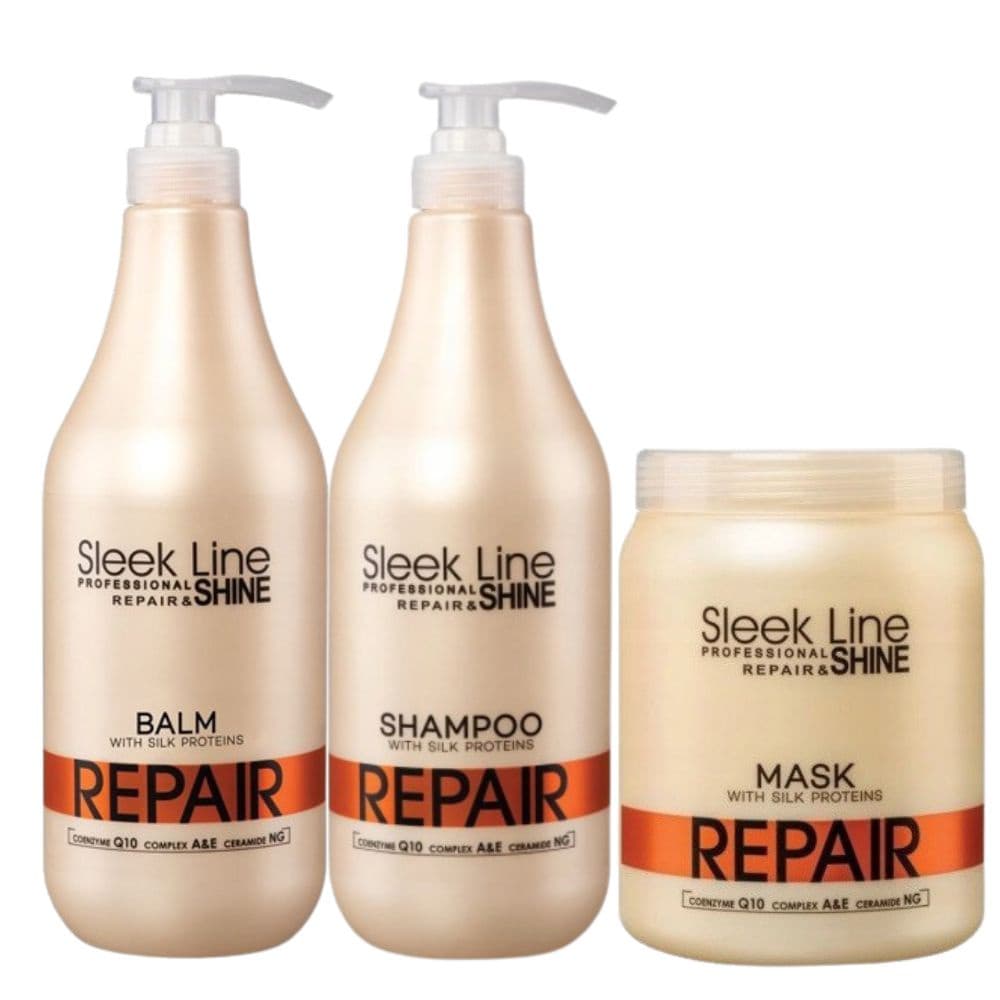 Sleek Line Repair Zestaw Szampon Odżywka Maska