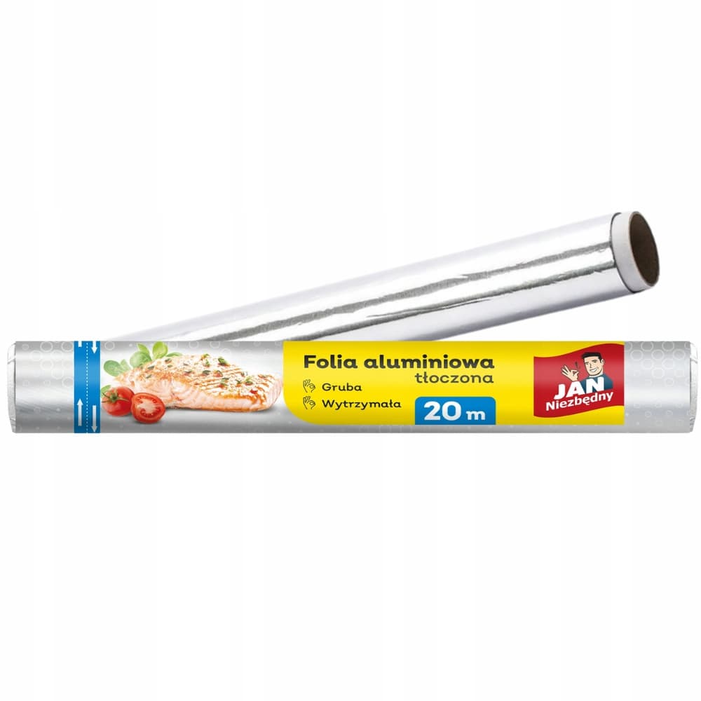 Gruba Folia Aluminiowa Spożywcza Wytrzymała Tłoczona 20m