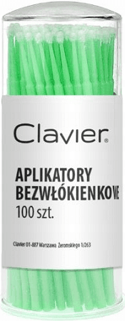 Aplikatory Bezwłókienkowe Do Rzęs Zielone 2mm x