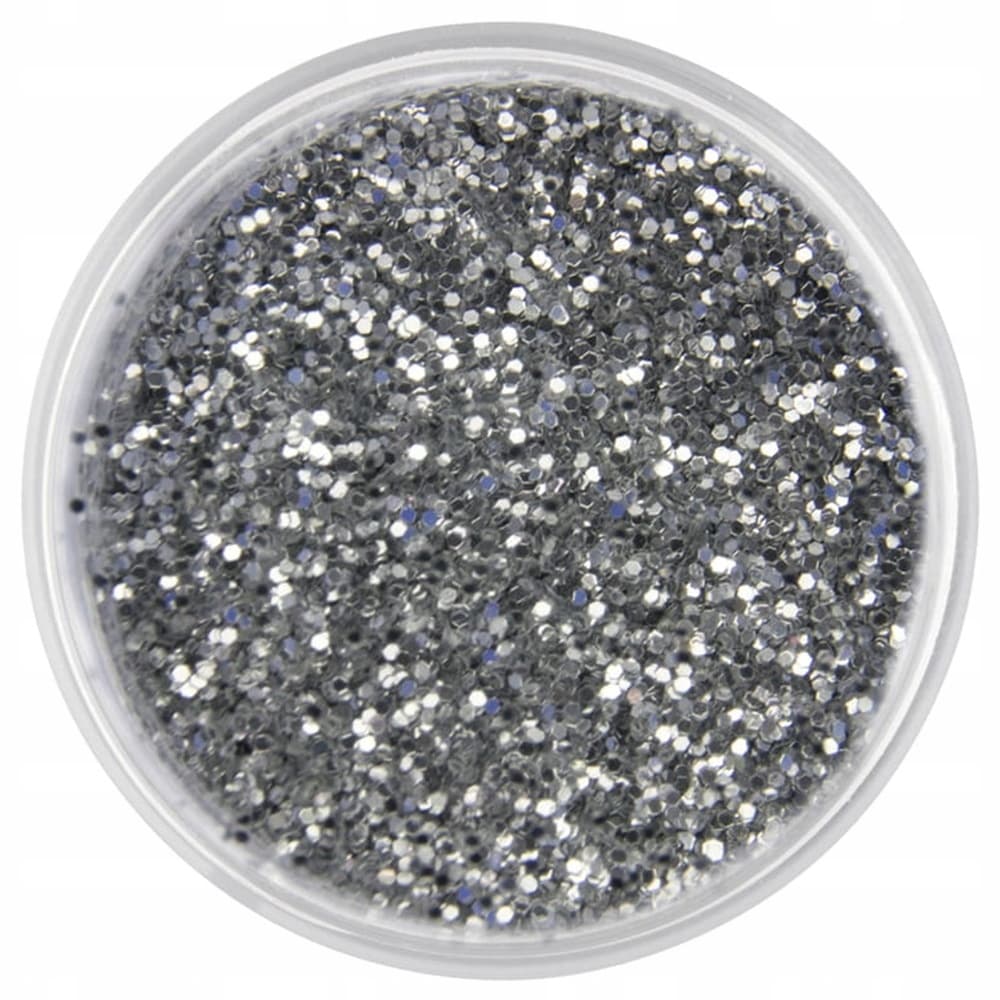 Srebrny Pyłek Do Paznokci Hybrydowych Zdobień Quartz 6 Dark Silver