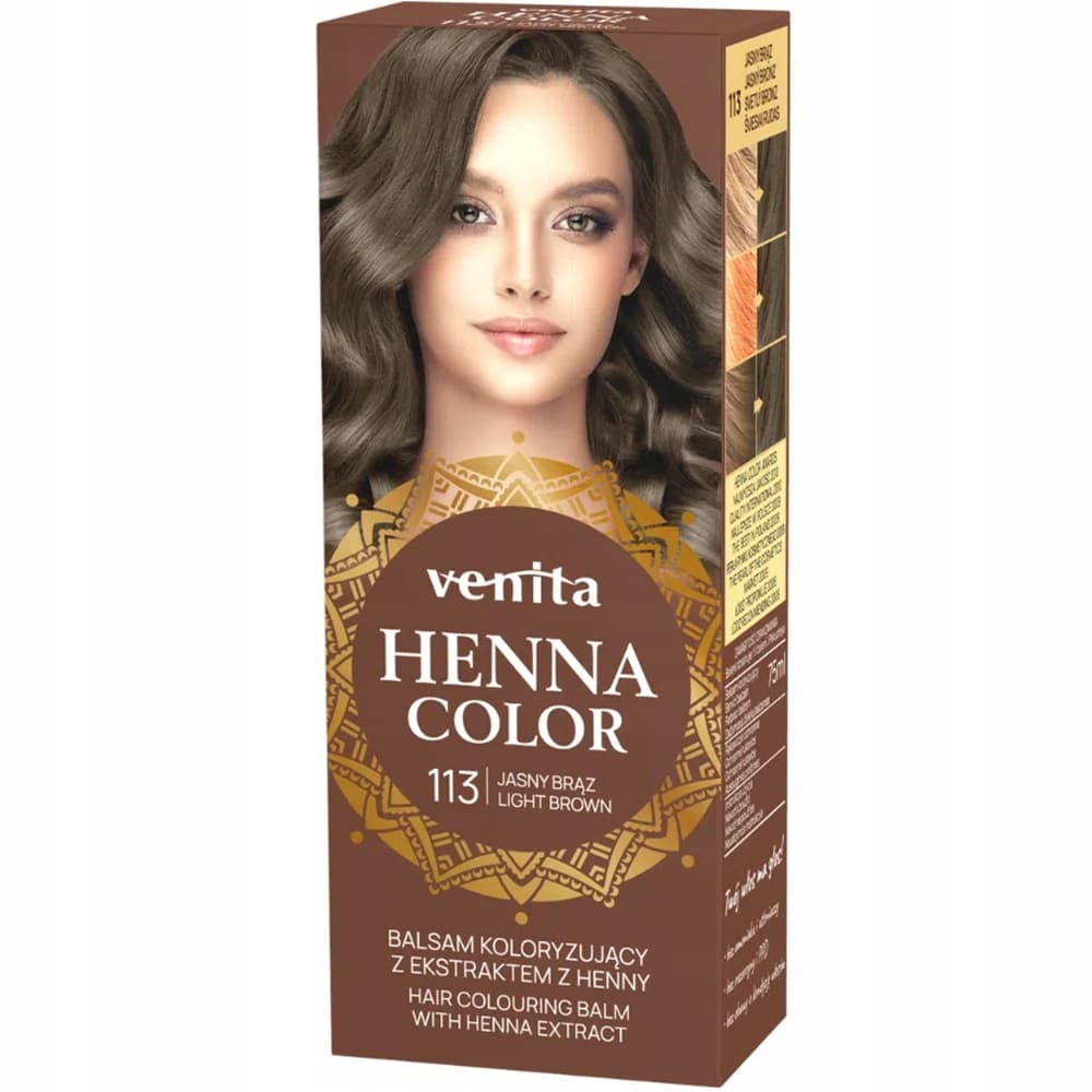 HENNA COLOR BALSAM KOLORYZUJĄCY Z EKSTRAKTEM Z HENNY 113 JASNY BRĄZ