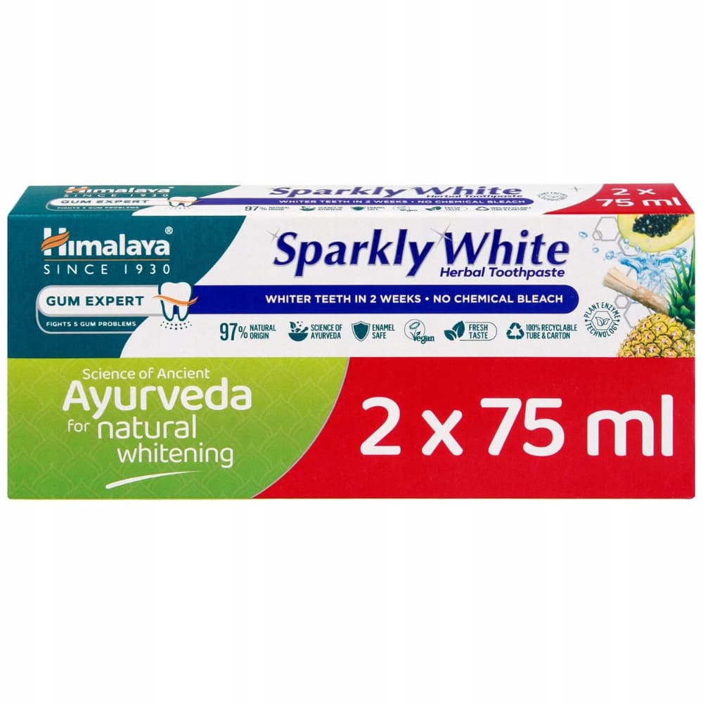 Sparkly White Ayurveda Ziołowa Pasta Do Zębów Bez Fluoru
