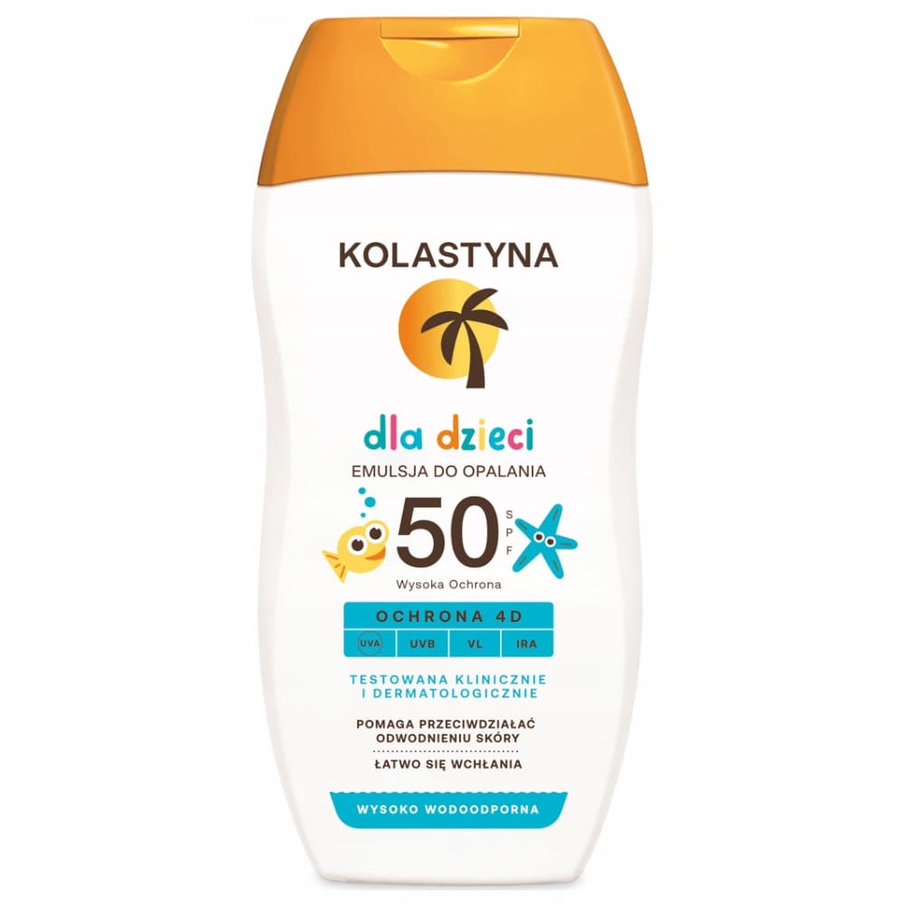 Wysoko Wodoodporna Emulsja Do Opalania Dla Dzieci SPF 50