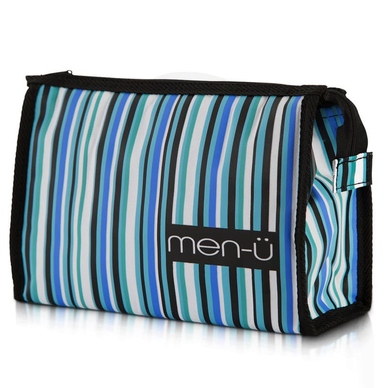 męska kosmetyczka Stripes black-green-blue