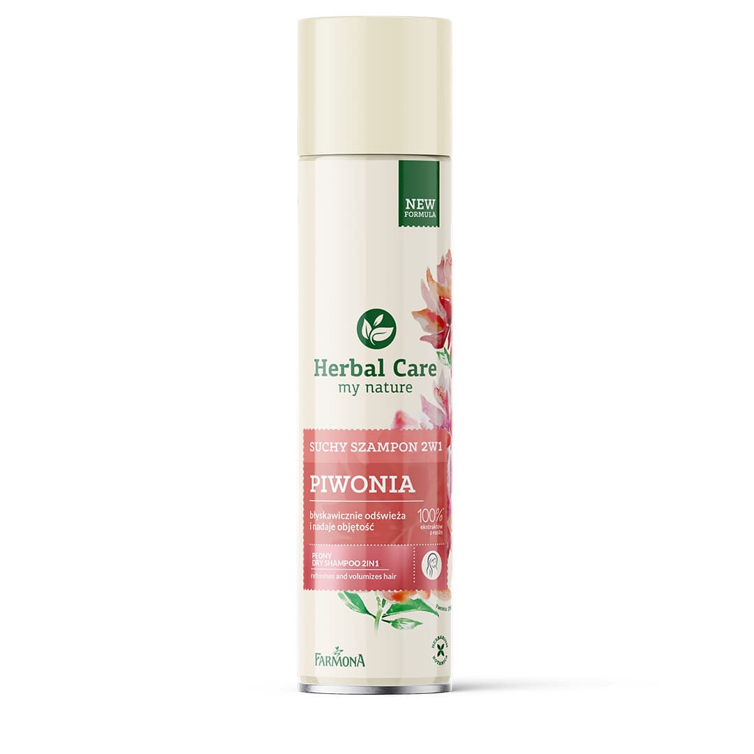 Herbal Care Suchy Szampon do Włosów Piwonia Odświeża Nadaje Objętość