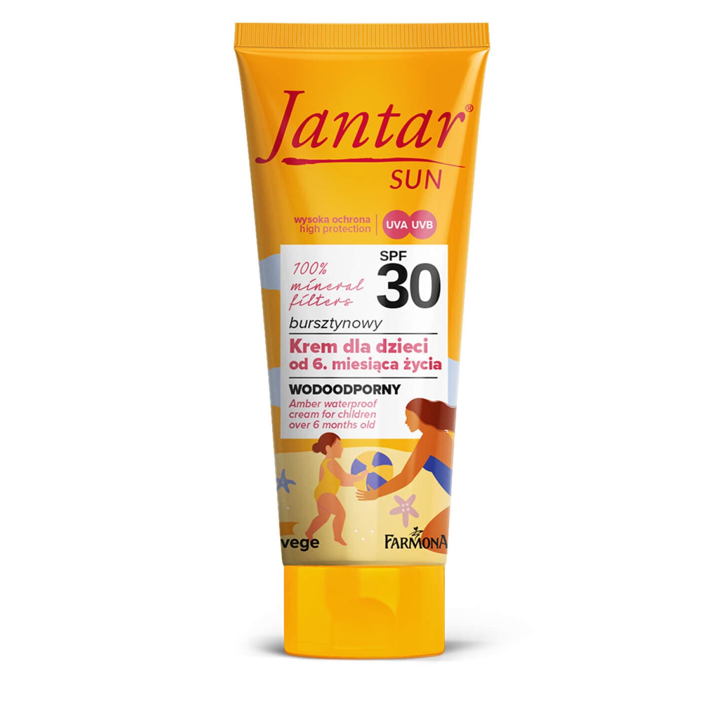 Jantar Sun Bursztynowy wodoodporny krem dla dzieci od 6 miesiąca życia SPF30