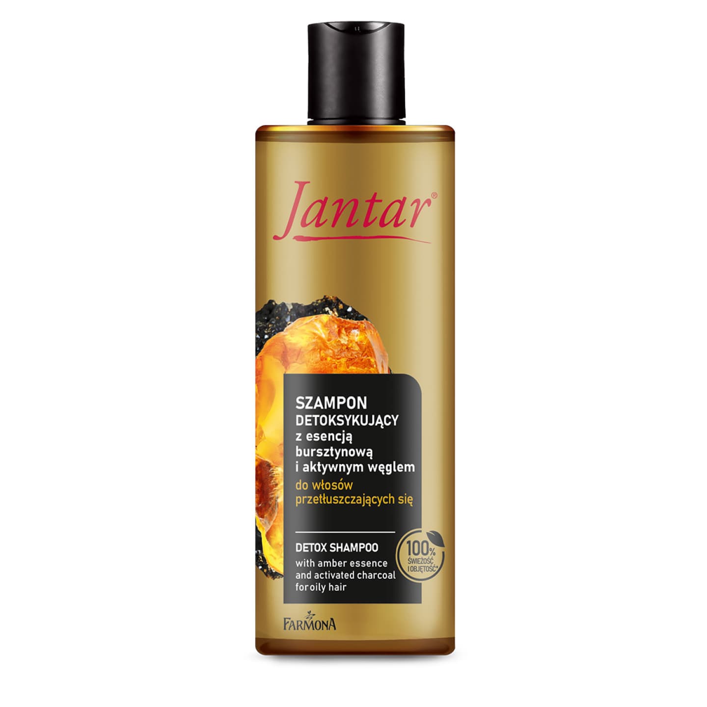 Jantar Amber Essence szampon oczyszczająco-detoksykujący do włosów przetłuszczających się