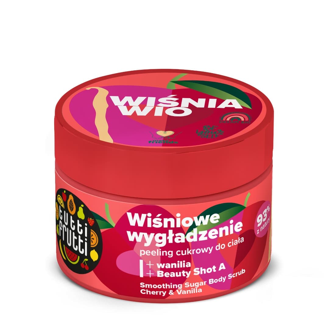 Tutti Frutti Wiśnia Wio cukrowy peeling do ciała Wiśnia i Wanilia