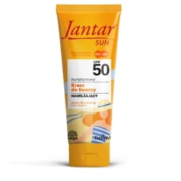 Jantar Sun, bursztynowy nawilżający krem do twarzy z hydrolatem z neroli SPF 50