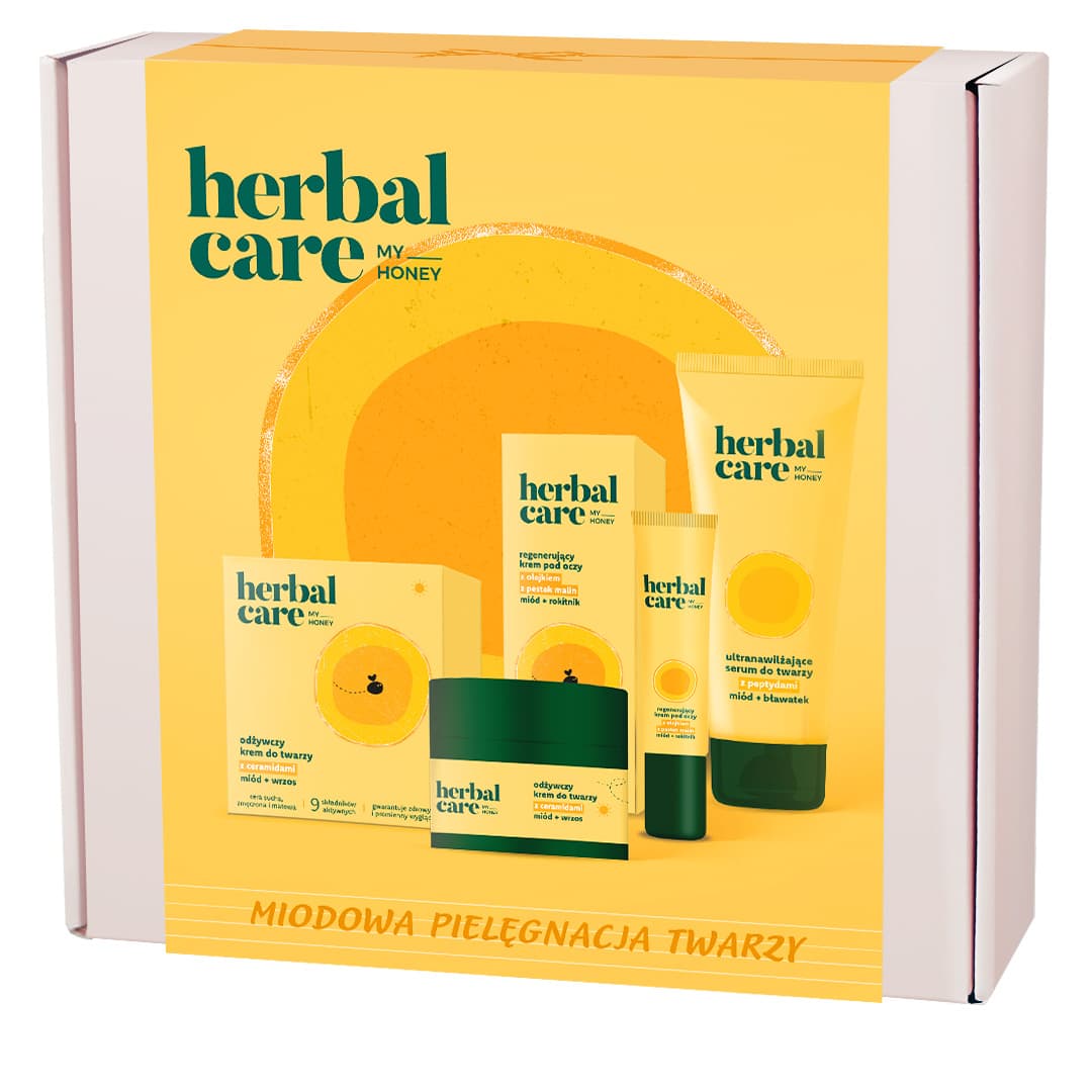 Zestaw Herbal Care my'honey pielęgnacja twarzy 3 elementy (krem pod oczy, krem do twarzy, serum)