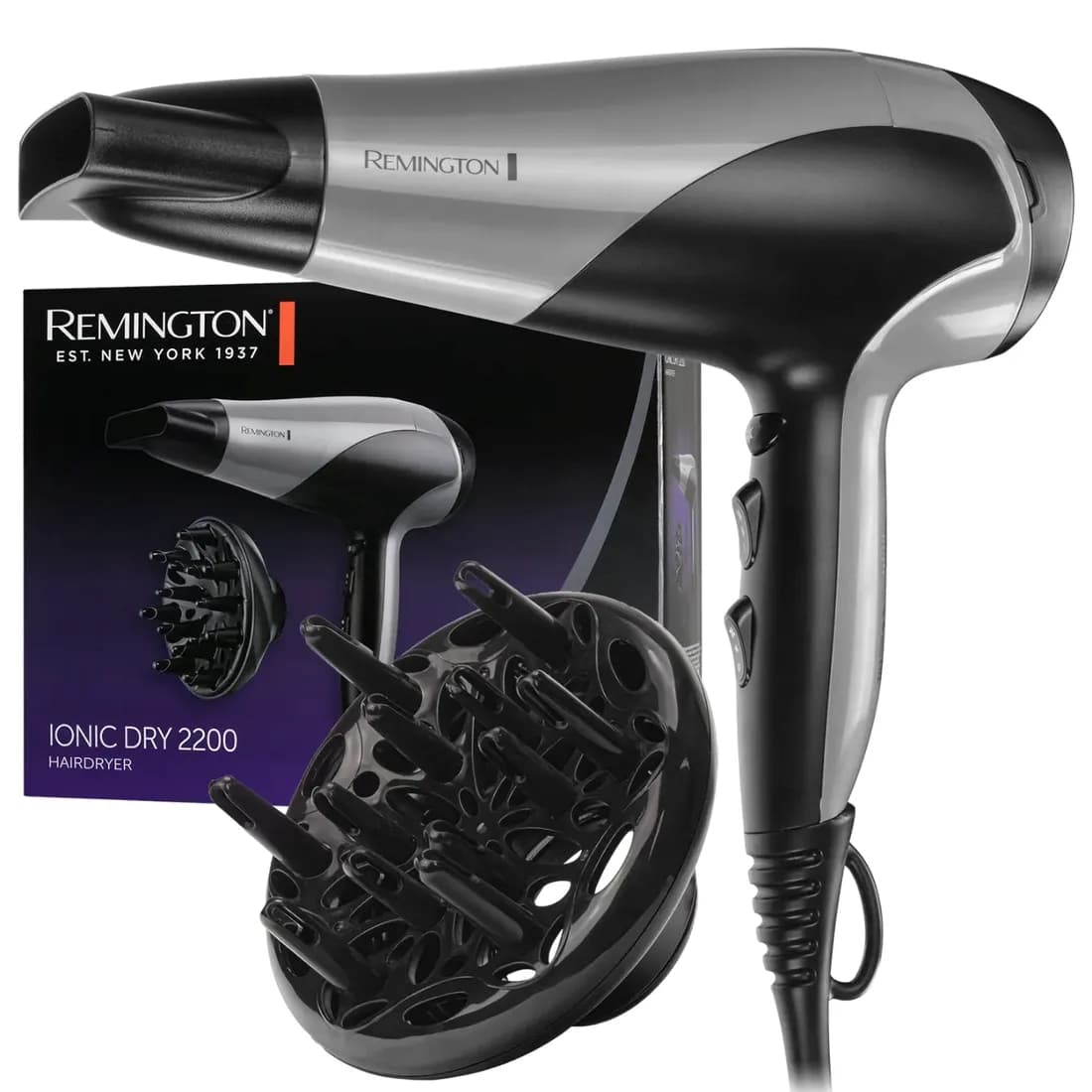 SUSZARKA DO WŁOSÓW REMINGTON D3190S DYFUZOR KONCENTRATOR JONIZACJA 2200W