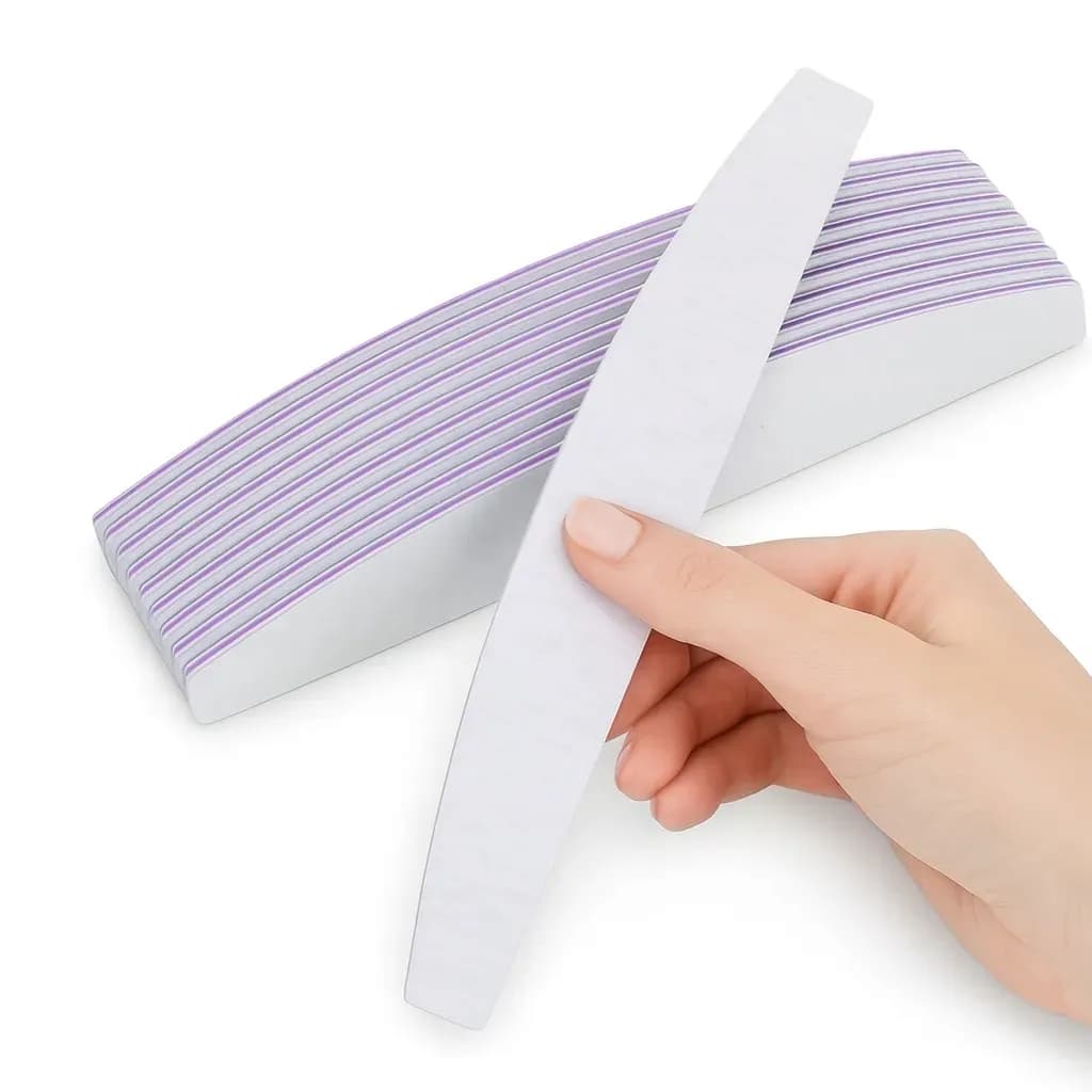 PILNIK DO PAZNOKCI PÓŁKSIĘŻYC 100/180 MANICURE PILNICZEK ŁÓDKA