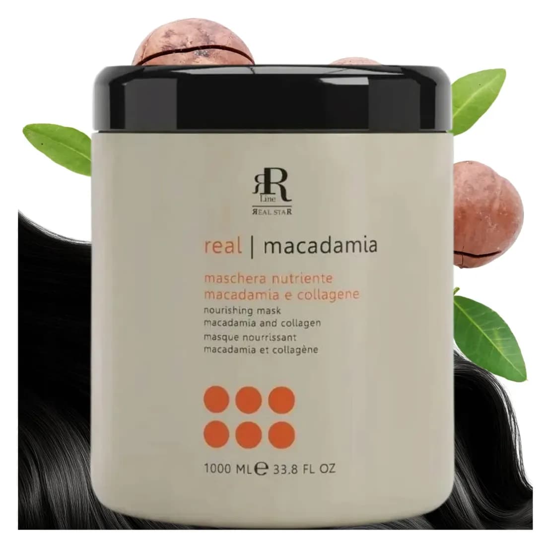 MASKA Do Włosów REAL STAR MACADAMIA Nawilżająca RR LINE Odżywcza