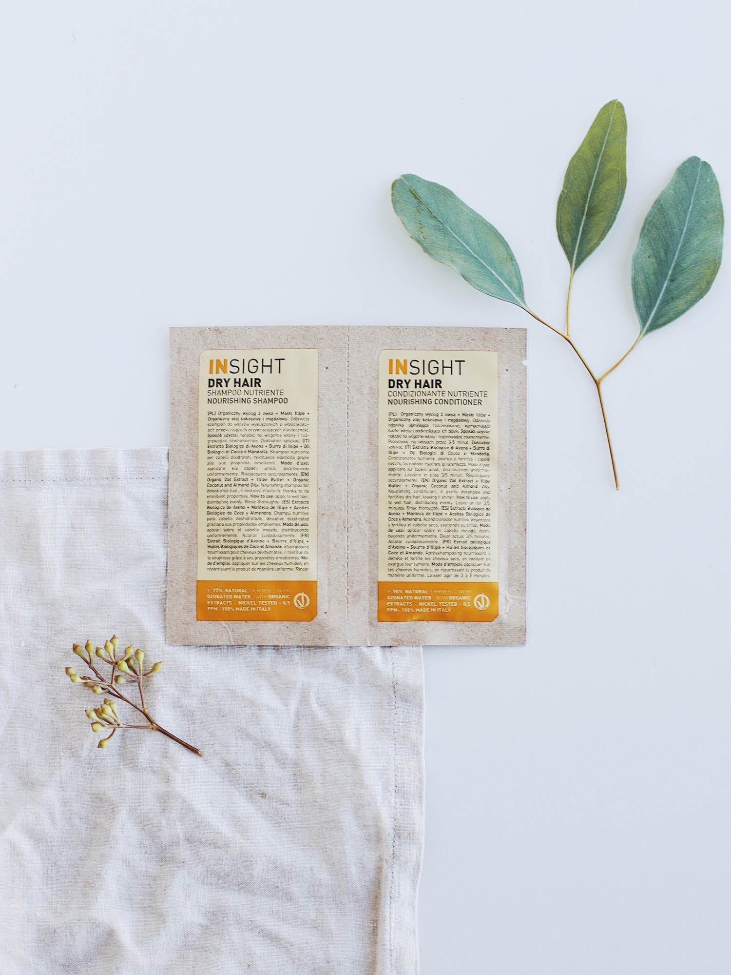 NOURISHING SHAMPOO + CONDITIONER - Próbka szampon + odżywka do suchych włosów INSIGHT+