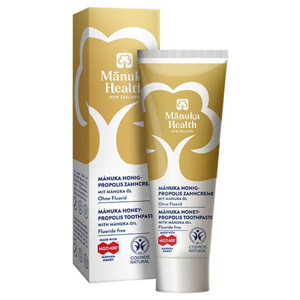 Pasta do zębów z miodem manuka MGO 400+, propolisem i olejkiem manuka - bez fluoru