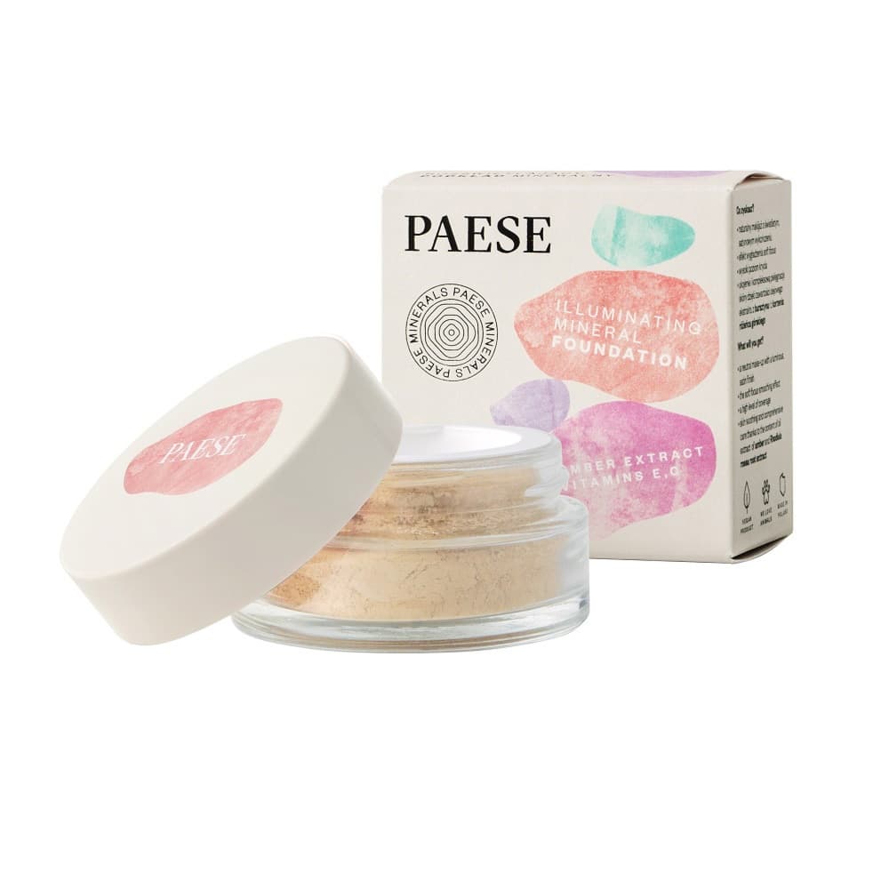 Rozświetlający podkład mineralny PAESE MINERALS (201W Beige)