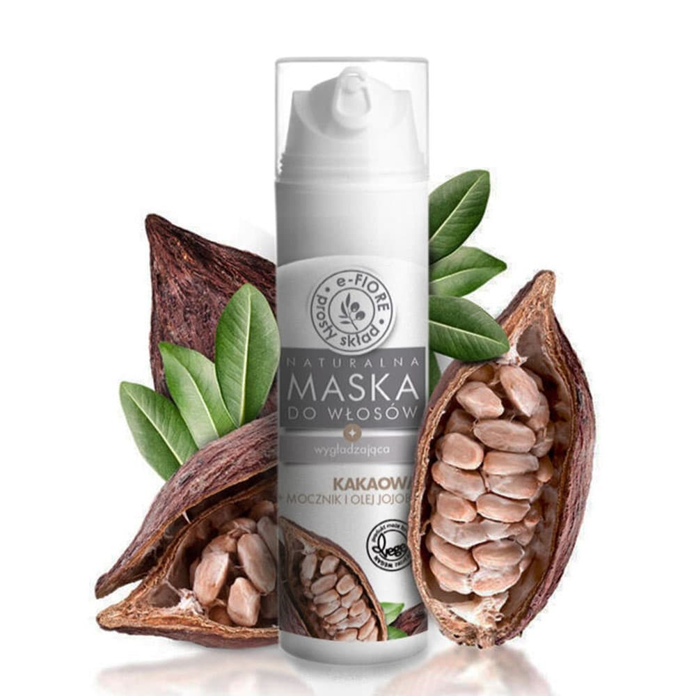 Maska wygładzająca do włosów Kakaowa - Mocznik, Olej jojoba