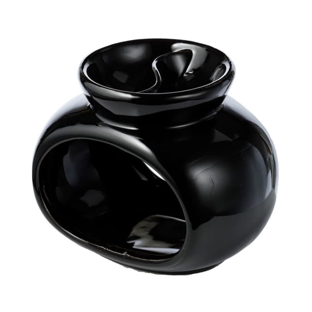 Ceramiczny kominek - podgrzewacz olejków. (Kolor Czarny)
