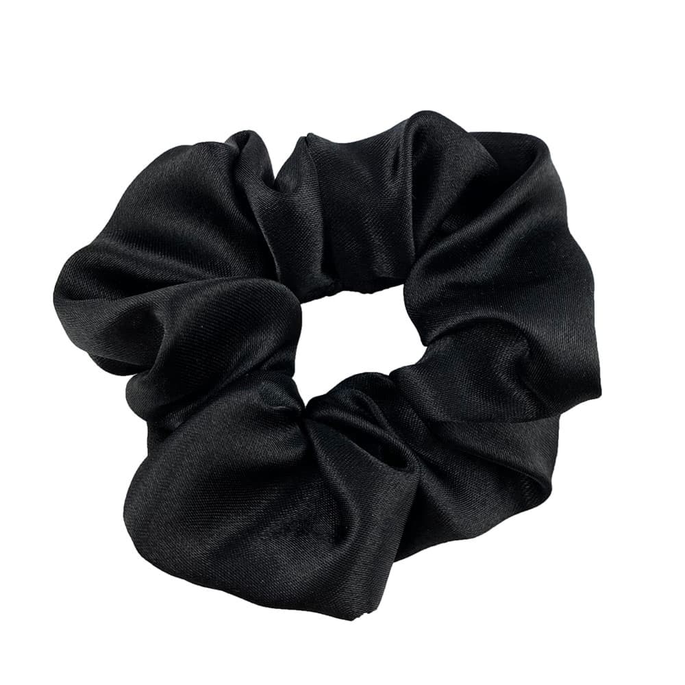 Scrunchie satynowa - czarna
