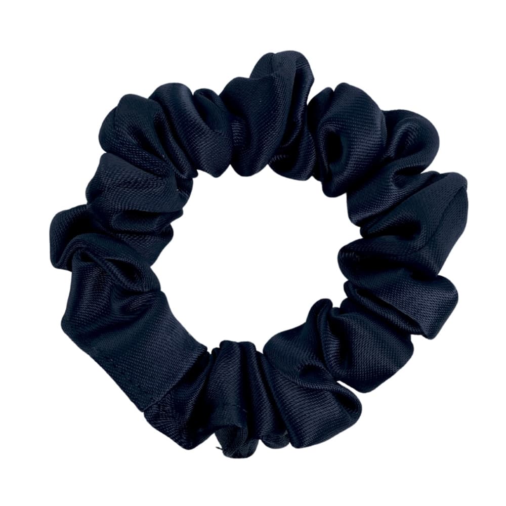 Mini scrunchie satynowa - granat