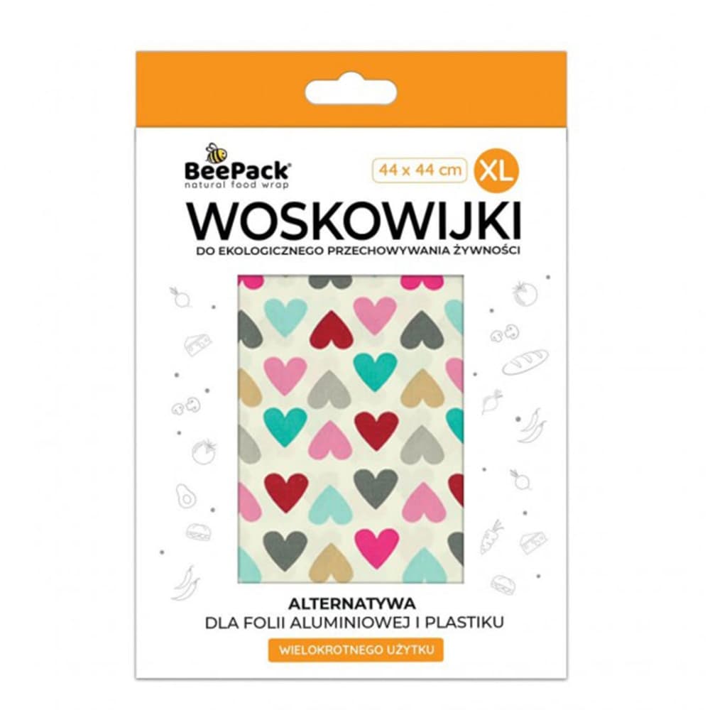 Woskowijka pojedyncza Kolorowe Serducha -. ( (44x44cm))