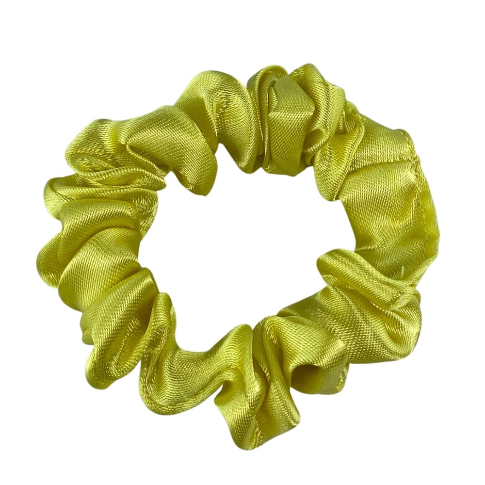 Mini scrunchie satynowa - cytryna