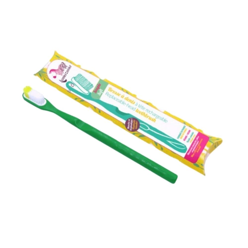 Szczoteczka do zębów z bioplastiku - Green (włosie miękkie)