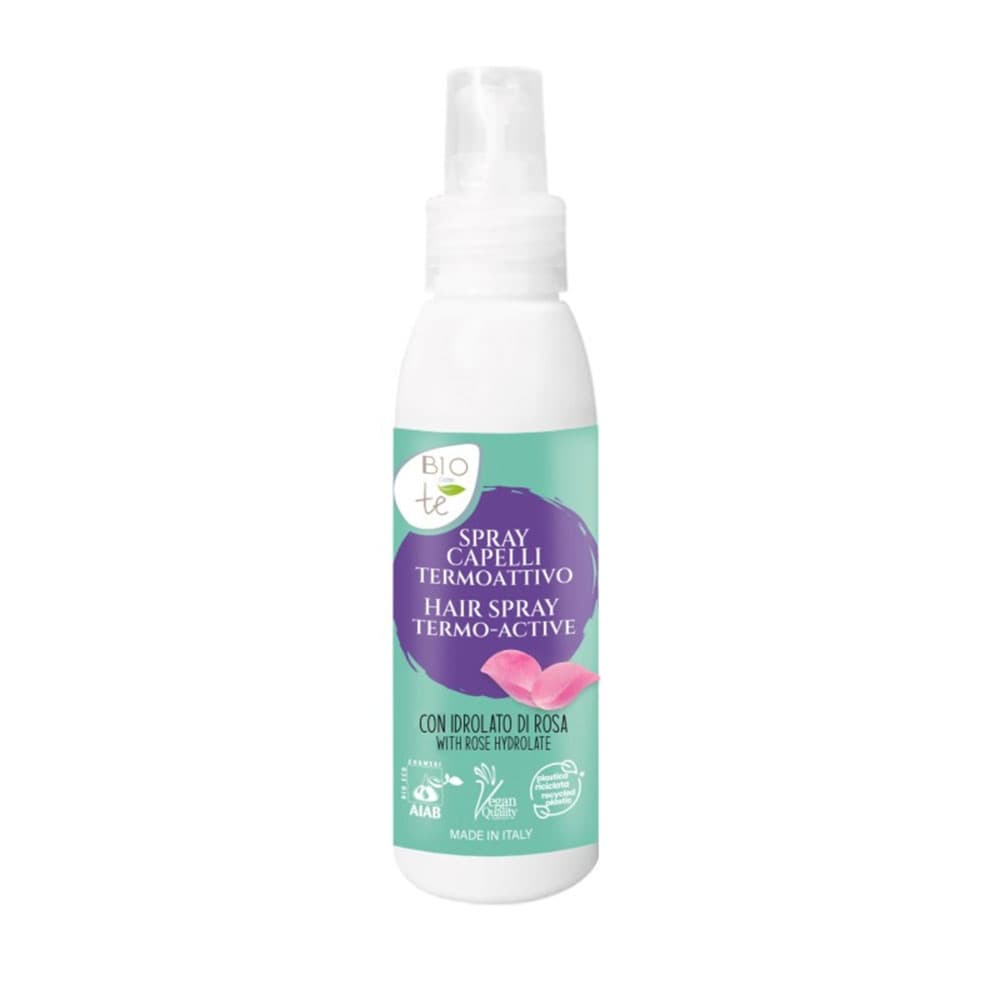 Spray termoochronny do włosów z hydrolatem różanym i proteinami