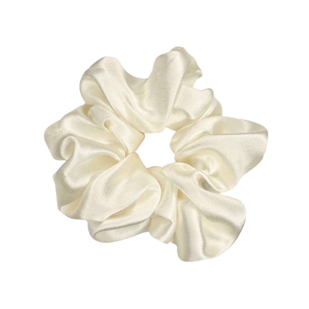 Scrunchie jedwabna Premium - mleczna