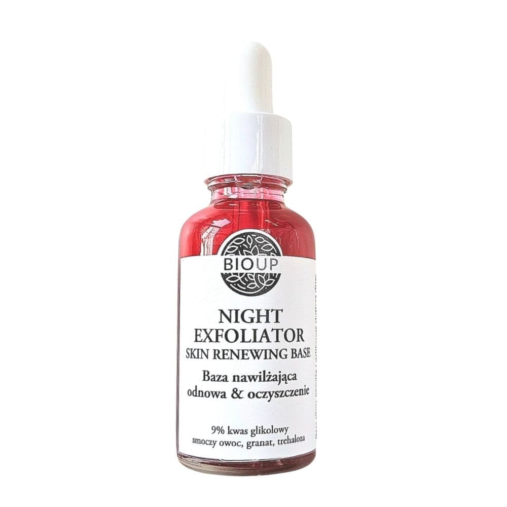 Baza nawilżająca z kwasem glikolowym, smoczym owocem i trehalozą NIGHT EXFOLIATOR