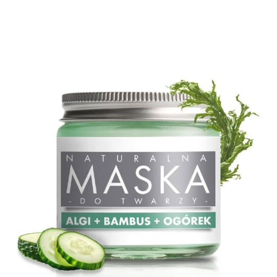 Maska zielona Algi, Bambus, Ogórek
