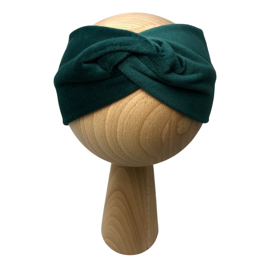 Opaska jesienno - zimowa Turban - szmaragdowy