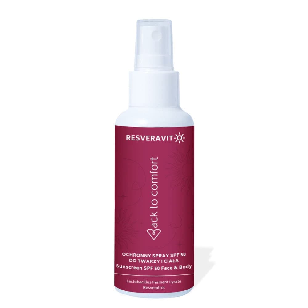 Spray ochronny SPF50 do twarzy i ciała Resveravit-C