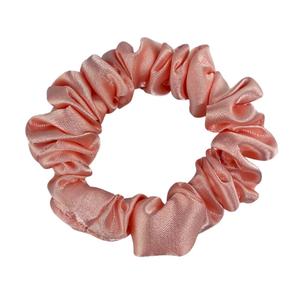 Mini scrunchie satynowa - łosoś