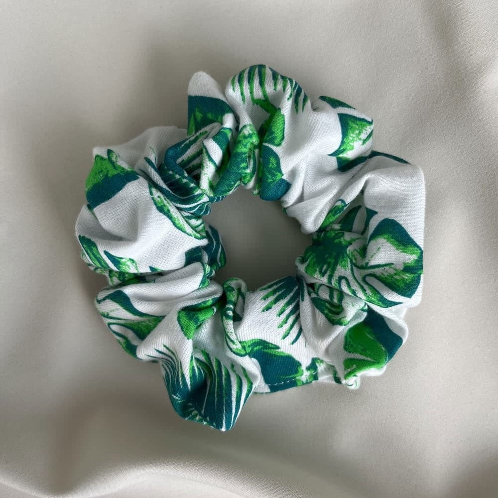 Scrunchie bawełniana - Monstera