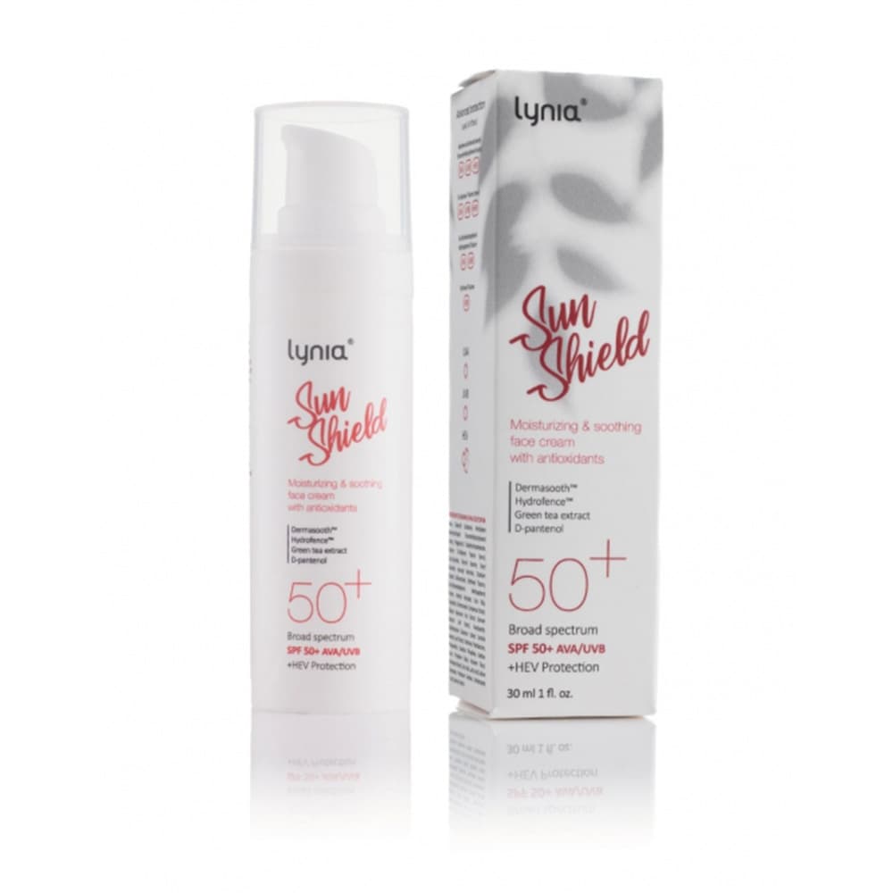 Nawilżająco - łagodzący krem ochronny z antyoksydantami SUNSHIELD SPF 50+