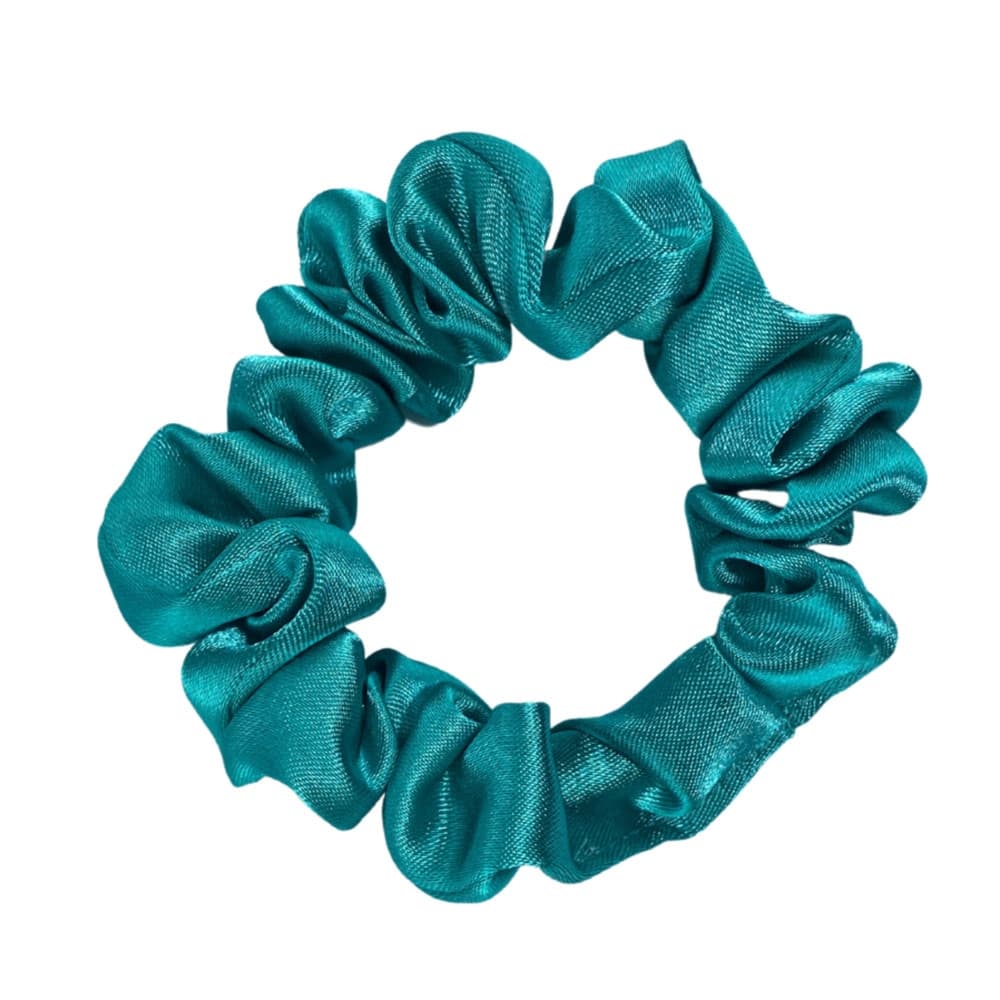 Mini scrunchie satynowa - turkus