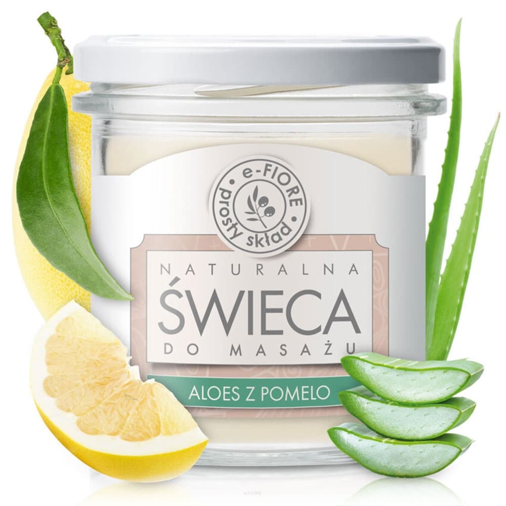 Świeca do masażu - Aloes z pomelo