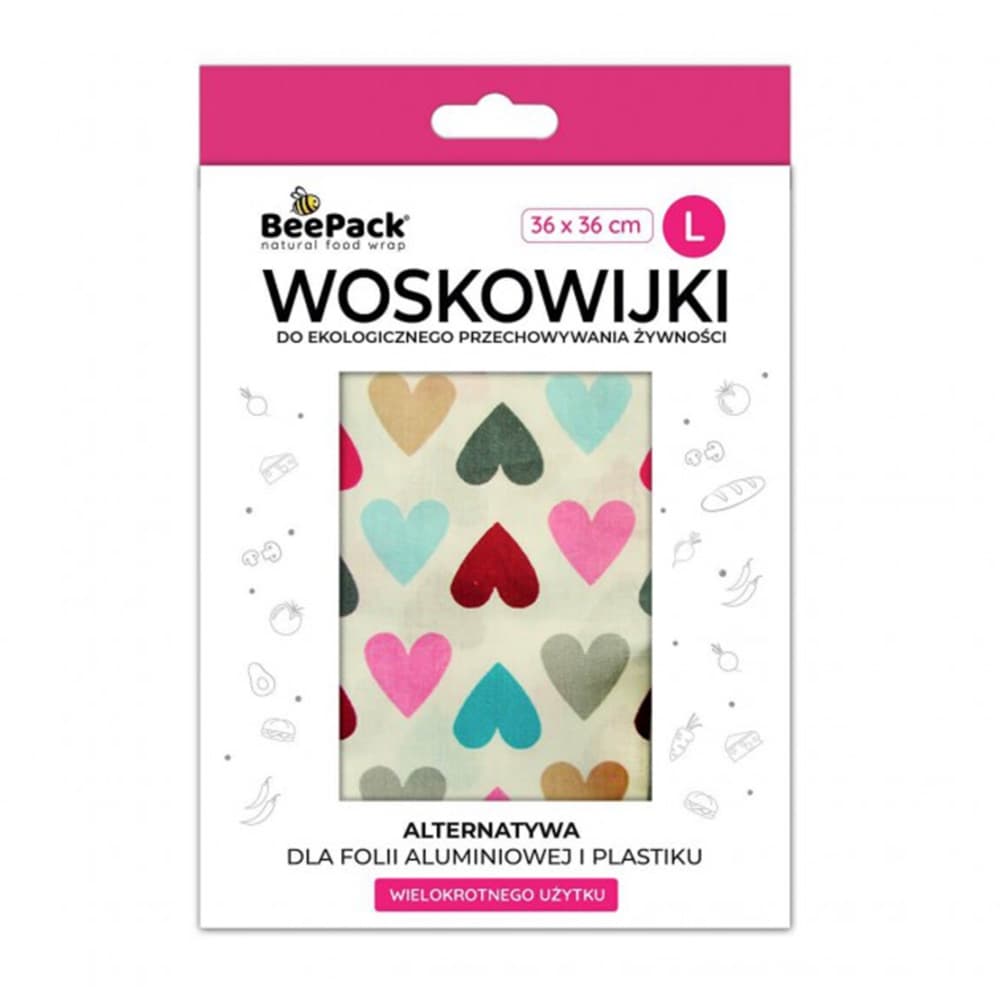 Woskowijka pojedyncza Kolorowe Serducha -. ( (36x36cm))