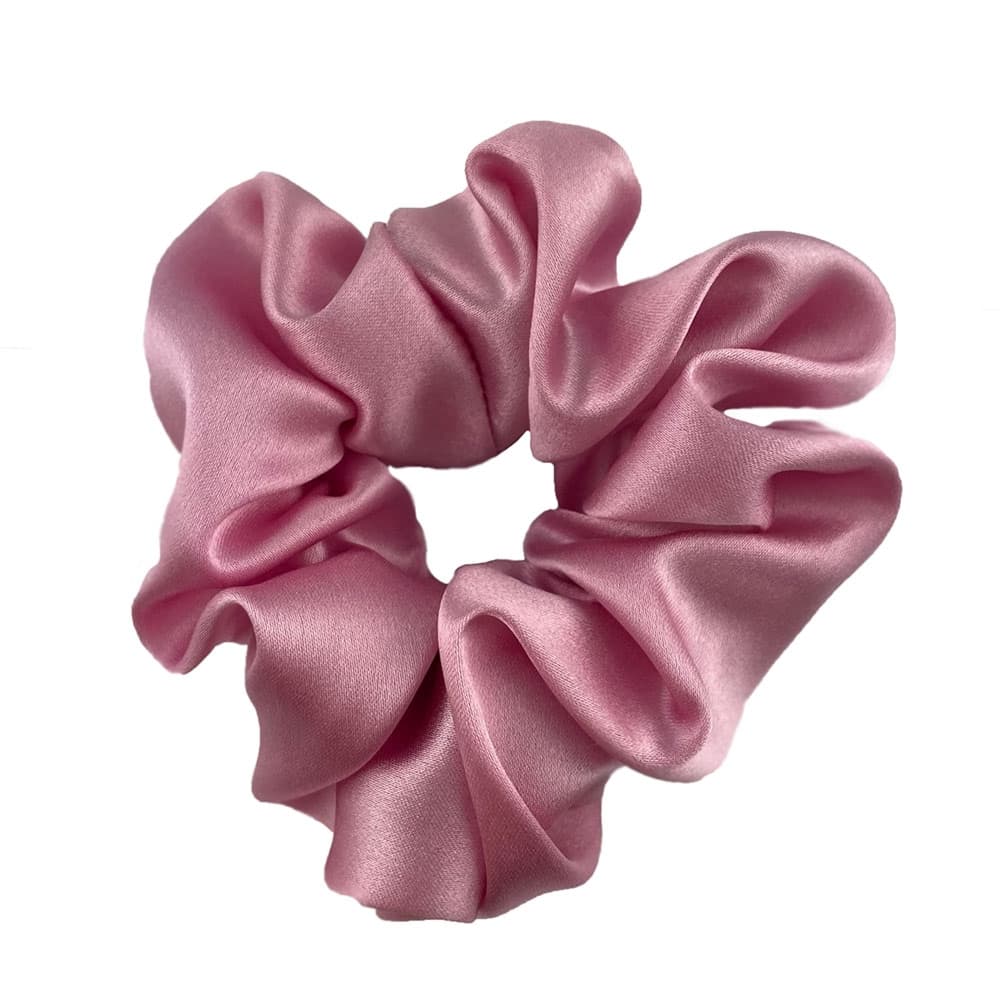 Scrunchie jedwabna Premium - różowa