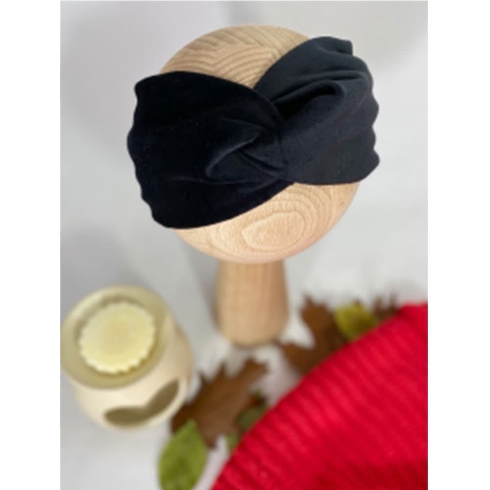 Opaska jesienno - zimowa Turban - czarny