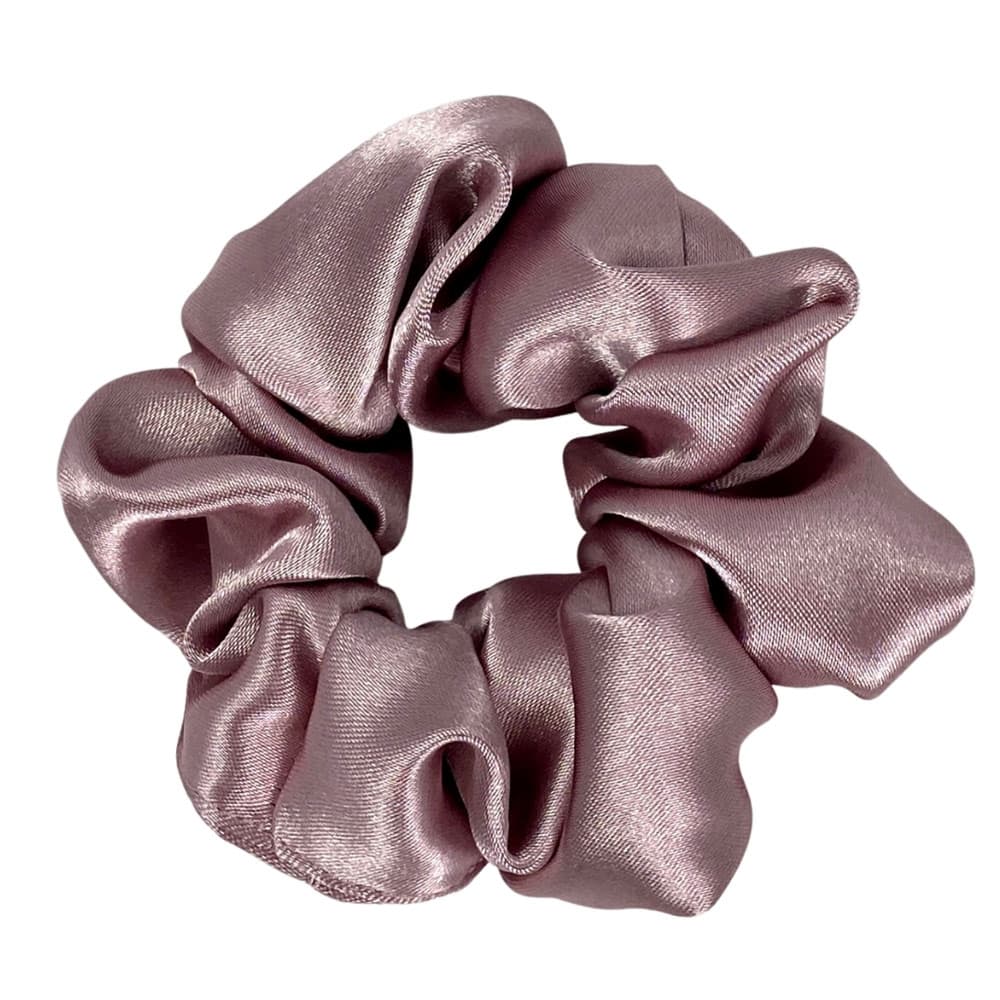 Scrunchie satynowa - wrzos